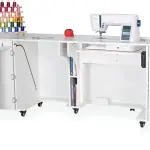 Arrow Sewing Aussie Dual Rail Electric Sewing Cabinet, Ash-White