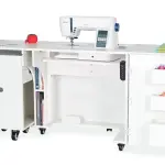 Arrow Sewing Aussie Dual Rail Electric Sewing Cabinet, Ash-White