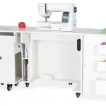 Arrow Sewing Aussie Dual Rail Electric Sewing Cabinet, Ash-White