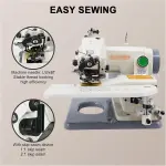Desktop Blindstitch Sewing Machine 1250 SPM Hemmer Adjustable Stitch Ratio Metal Body for Cuffs Skirts Draperies Portable Compact Design