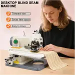 Desktop Blindstitch Sewing Machine 1250 SPM Hemmer Adjustable Stitch Ratio Metal Body for Cuffs Skirts Draperies Portable Compact Design