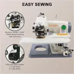 Desktop Blindstitch Sewing Machine 1250 SPM Hemmer Adjustable Stitch Ratio Metal Body for Cuffs Skirts Draperies Portable Compact Design