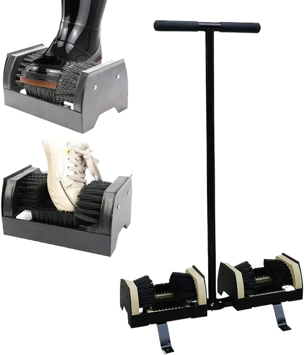 Double-Sided Outdoor Boot Scraper with Handle - Effective Mud Remover for Farms, Gardens, and Entrances - Universal Shoe Cleaning Tool for All Footwear