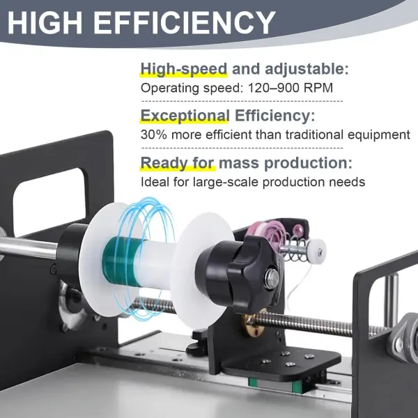 PakaLife Automatic Coil Winding,900RPM Coil Winder Machine with Auto-Wire Alignment Compatible with 18-46AWG Wire,Filament Spool,Ideal For Tool Lines，Coils and Silk Threads