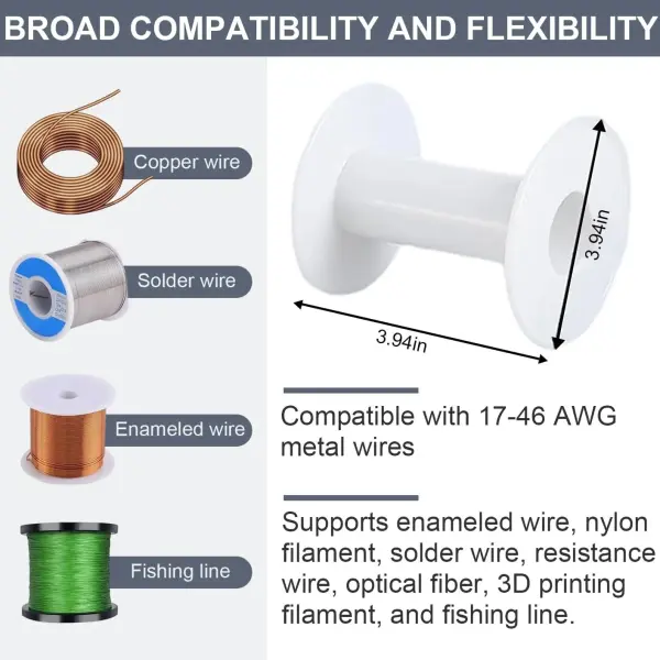 PakaLife Automatic Coil Winding,900RPM Coil Winder Machine with Auto-Wire Alignment Compatible with 18-46AWG Wire,Filament Spool,Ideal For Tool Lines，Coils and Silk Threads