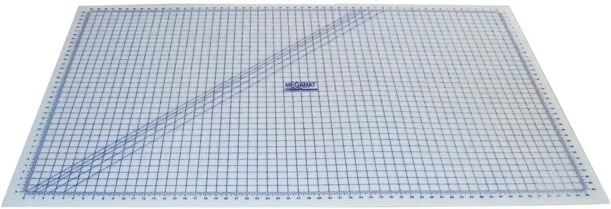 Quilter's Rule Sewfit Translucent Cutting Mat, Megamat, Pinnable Gridded Rotary, 40" X 72",White