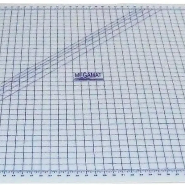Quilter's Rule Sewfit Translucent Cutting Mat, Megamat, Pinnable Gridded Rotary, 40" X 72",White