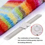 Knitting Machine Silver Reed Knitting Machine 6.5mm Mid Gauge 150 Stitches Domestic Knitting Machine with Accessories, Household Sewing Tool Set for Hand Weaving Loom for Sock Hat Scarf