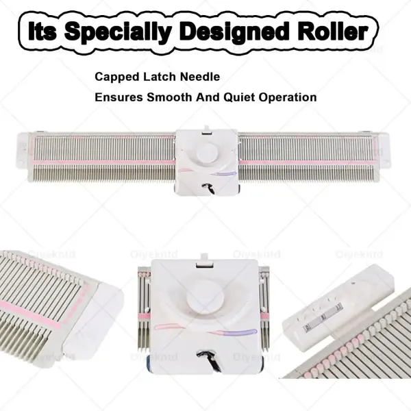 Knitting Machine Silver Reed Knitting Machine 6.5mm Mid Gauge 150 Stitches Domestic Knitting Machine with Accessories, Household Sewing Tool Set for Hand Weaving Loom for Sock Hat Scarf