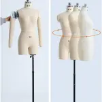 Fully Adjustable Dress Form on Wheels - Tailor Mannequin with Soft Arms for Seamstresses - Adult Size Dressmaking Tool for Sewing Projects, Crafting & Fitting