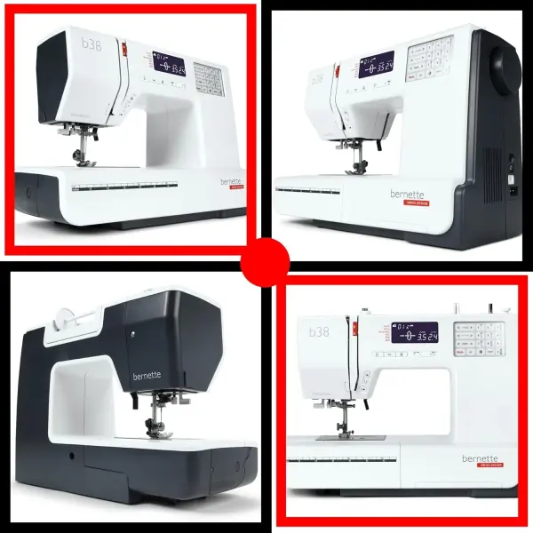 Bernette B38 Computerized Sewing Machine for Quilting & Embroidery with Free Tote Bag – Heavy-Duty, Portable with LCD Display for Seamless Stitching & Creative Sewing Projects