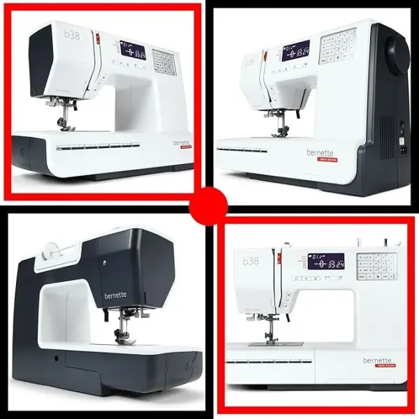Bernette B38 Computerized Sewing Machine for Quilting & Embroidery with Free Tote Bag – Heavy-Duty, Portable with LCD Display for Seamless Stitching & Creative Sewing Projects