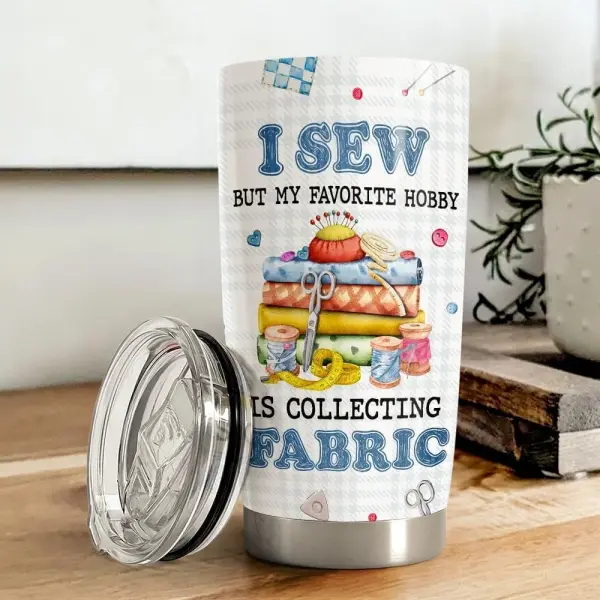 SANDJEST Sewing Tumbler 20oz Stainless Steel Insulated Travel Mug Cup for Women Girls Grandma Mom Sewing Gifts for Birthday Christmas Mothers Day
