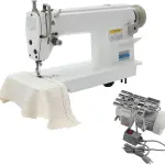 550W Industrial Sewing Machine 1/2HP Commercial Grade Sewing Equipment with Motor 0-5 mm Electric Upholstery Sewing Tool Heavy Duty for Tailors