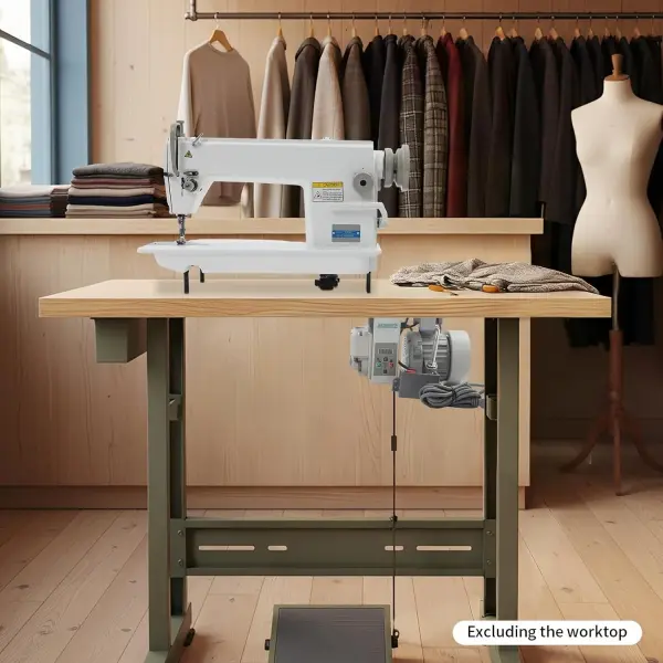 550W Industrial Sewing Machine 1/2HP Commercial Grade Sewing Equipment with Motor 0-5 mm Electric Upholstery Sewing Tool Heavy Duty for Tailors