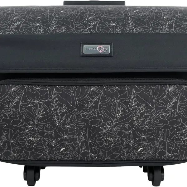 Everything Mary 4 Wheels Collapsible Deluxe Sewing Machine Storage Case - Rolling Trolley Carrying Bag for Brother, Singer