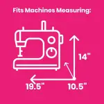 Everything Mary 4 Wheels Collapsible Deluxe Sewing Machine Storage Case - Rolling Trolley Carrying Bag for Brother, Singer