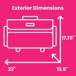 Everything Mary 4 Wheels Collapsible Deluxe Sewing Machine Storage Case - Rolling Trolley Carrying Bag for Brother, Singer