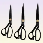 BOHIN France - BOHIN France High-Carbon Steel Black (25.5cm) Professional Tailoring Scissor with Rubber Coated Handle - 1 Piece