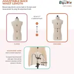 Dritz Little Double Adjustable Dress Form - Child Sizes US S-XL - Children's Clothing Mannequin for Sewing and Draping - Pinnable Sewing Mannequin with 13 Dials for Fitting + 360 Hem Guide