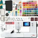 Bernette B79 6" x 10" Combo Sewing & Embroidery Machine with 123 Thread Spools, 200+ Accessory & Designs Package