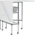 Sew Ready Foldable Hobby and Cutting Grid Table with Grid Top and Storage Drawers for Arts and Crafts, 58.75" W x 36.5" D Table Size, White