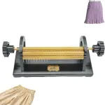 Adjustable Smocking Pleater,24 Row Pleat Sewing Machine with Sewing Needles & Tool Kit,47 Needle Positions Adjustable Closeness & Depth,for Costume & Craft Sewing (Black)