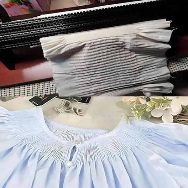 Adjustable Smocking Pleater,24 Row Pleat Sewing Machine with Sewing Needles & Tool Kit,47 Needle Positions Adjustable Closeness & Depth,for Costume & Craft Sewing (Black)