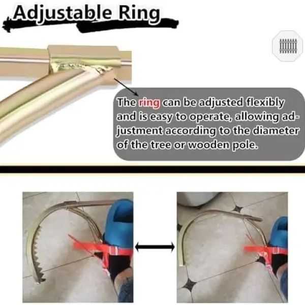 Adjustable Climbing Shoes for Tree Work, Durable Carbon Steel Construction, Comfortable Design for High-Altitude Tasks, Enhanced Grip and Support