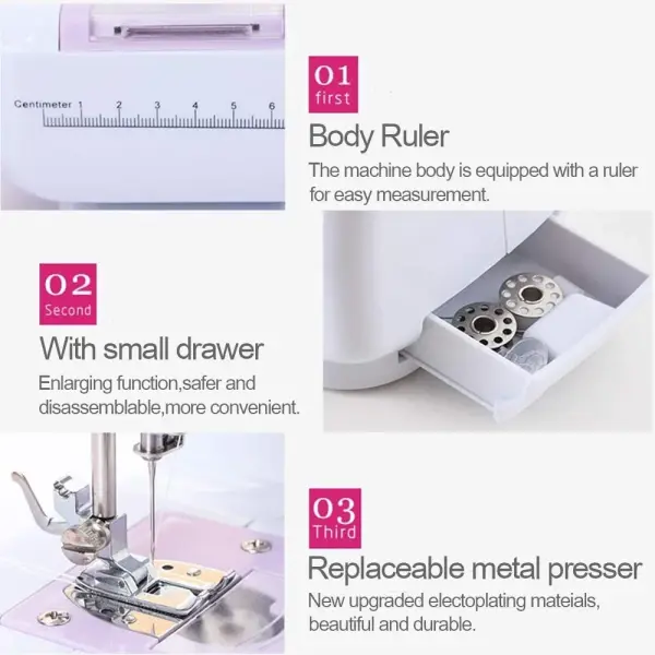 Multifunction Household Sewing Machine 505A 12 Built-in Stitches,Best Electric Sewing Tool for Beginner