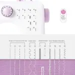 Multifunction Household Sewing Machine 505A 12 Built-in Stitches,Best Electric Sewing Tool for Beginner