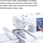 Electric Mini Sewing Machine Portable, Electric Embroidery Machine, Automatic Sewing Machine 158 Built-In Designs, With Large Lcd Touchscreen, Diy Embroidery Tool