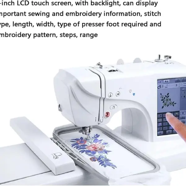 Electric Mini Sewing Machine Portable, Electric Embroidery Machine, Automatic Sewing Machine 158 Built-In Designs, With Large Lcd Touchscreen, Diy Embroidery Tool