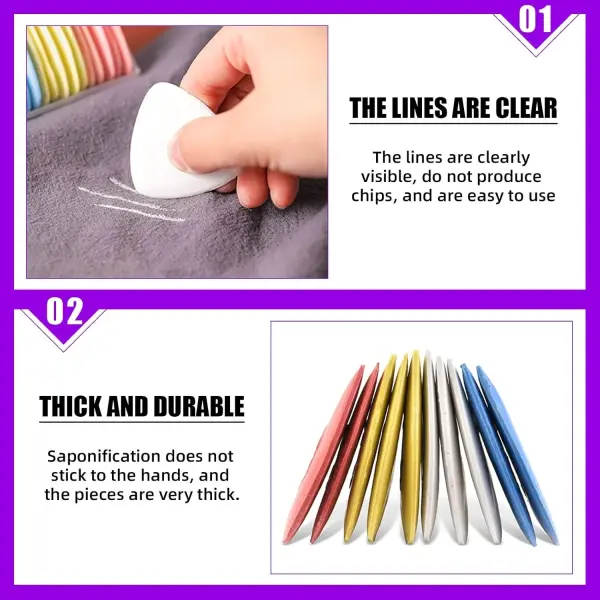 Swpeet 48Pcs Sewing Tools Kit, Tailors Chalk, Sewing Fabric Chalk, Sewing Fabric Pencils, 5-in-1 Sliding Gauge Measuring Sewing Ruler Tool, Heat Erasable Fabric Marking Pens with 4 Refills