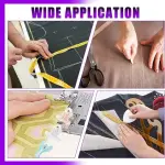 Swpeet 48Pcs Sewing Tools Kit, Tailors Chalk, Sewing Fabric Chalk, Sewing Fabric Pencils, 5-in-1 Sliding Gauge Measuring Sewing Ruler Tool, Heat Erasable Fabric Marking Pens with 4 Refills