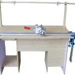 INTSUPERMAI High Speed Delay Function Fabric End Cutter High-speed Fabric End Cutter Machine Fabric Cutter Cloth Cutter with 86.6 inch Rack and Digital Counter 220V