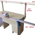 INTSUPERMAI High Speed Delay Function Fabric End Cutter High-speed Fabric End Cutter Machine Fabric Cutter Cloth Cutter with 86.6 inch Rack and Digital Counter 220V