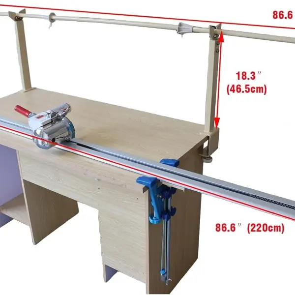 INTSUPERMAI High Speed Delay Function Fabric End Cutter High-speed Fabric End Cutter Machine Fabric Cutter Cloth Cutter with 86.6 inch Rack and Digital Counter 220V