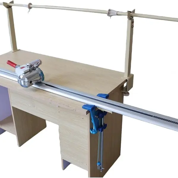 INTSUPERMAI High Speed Delay Function Fabric End Cutter High-speed Fabric End Cutter Machine Fabric Cutter Cloth Cutter with 86.6 inch Rack and Digital Counter 220V
