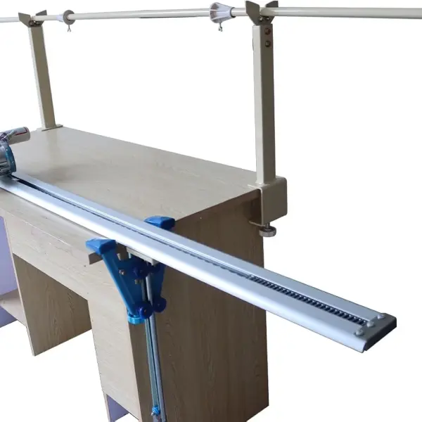 INTSUPERMAI High Speed Delay Function Fabric End Cutter High-speed Fabric End Cutter Machine Fabric Cutter Cloth Cutter with 86.6 inch Rack and Digital Counter 220V