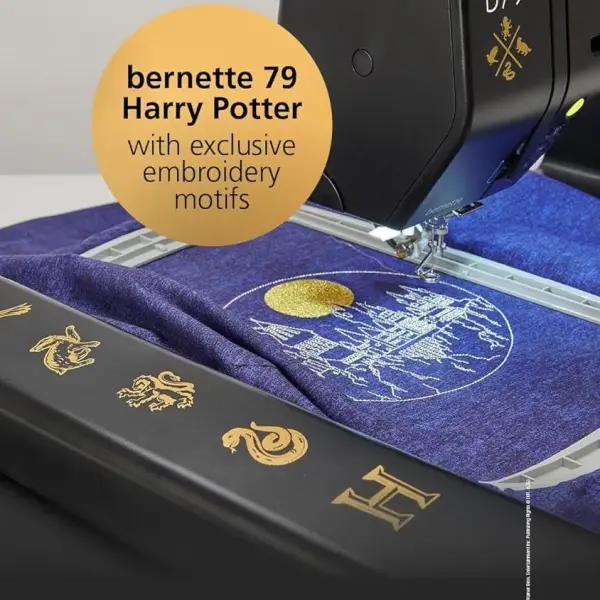 Bernette B79 Harry Potter Edition 2-in-1 Sewing & Embroidery Machine with 3 Embroidery Hoops & 130 Polyester Threads