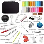 SOFXnng Sewing Kits DIY Multi-Function Box Set for Hand Quilting Stitching Embroidery Thread Accessories Tools for Travel Home Beginners(98Pcs)