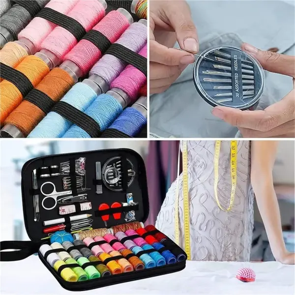 SOFXnng Sewing Kits DIY Multi-Function Box Set for Hand Quilting Stitching Embroidery Thread Accessories Tools for Travel Home Beginners(98Pcs)