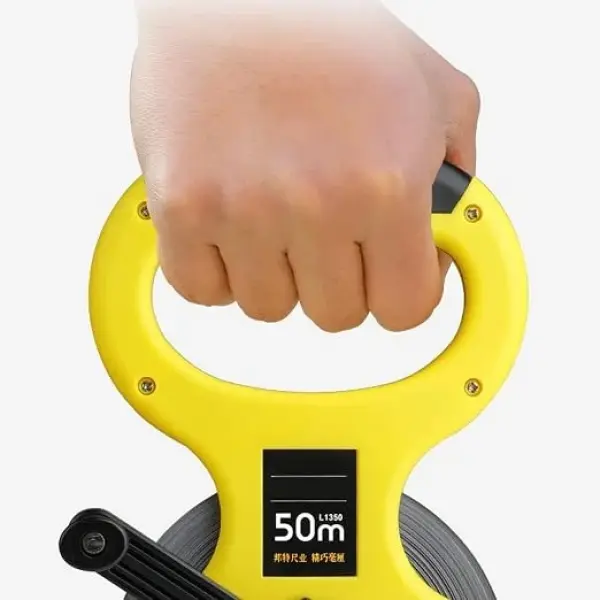 Multipurpose Nylon Fiber Tape Measure with Carrying Handle 3 Meter Reward ABS Tool for Construction Tailoring Indoor Outdoor Portable Handheld Measuring Tool