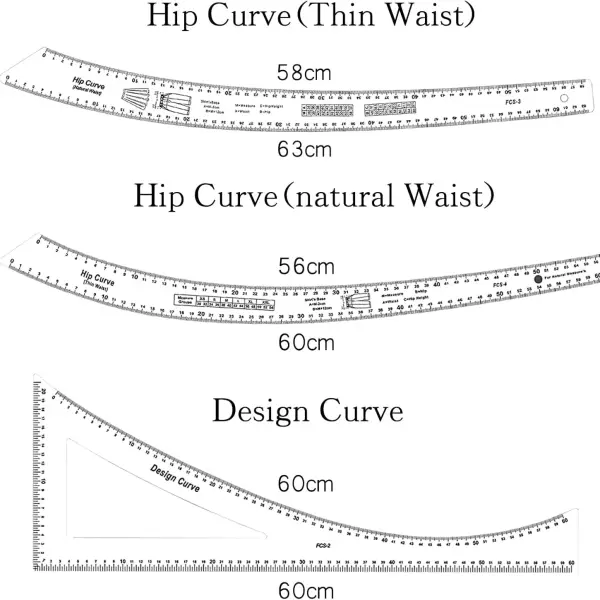 7Pcs Sewing Ruler Tailor Set French Curve Ruler Sewing Ruler Set Pattern Making Ruler for Beginners for Making Pattern Drafting