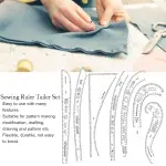 7Pcs Sewing Ruler Tailor Set French Curve Ruler Sewing Ruler Set Pattern Making Ruler for Beginners for Making Pattern Drafting