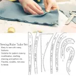 7Pcs Sewing Ruler Tailor Set French Curve Ruler Sewing Ruler Set Pattern Making Ruler for Beginners for Making Pattern Drafting