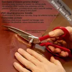 Fabric Scissors Tailor Sewing Shears Threading Needle Tools Kit 10 Inch Heady Duty Scissors Set for Fabric Cutting Professional Extremely Sharp Cloth Scissor Multipurpose Dressmaker (Red)