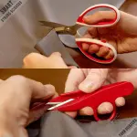 Fabric Scissors Tailor Sewing Shears Threading Needle Tools Kit 10 Inch Heady Duty Scissors Set for Fabric Cutting Professional Extremely Sharp Cloth Scissor Multipurpose Dressmaker (Red)
