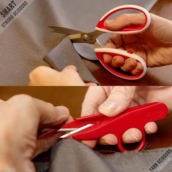Fabric Scissors Tailor Sewing Shears Threading Needle Tools Kit 10 Inch Heady Duty Scissors Set for Fabric Cutting Professional Extremely Sharp Cloth Scissor Multipurpose Dressmaker (Red)